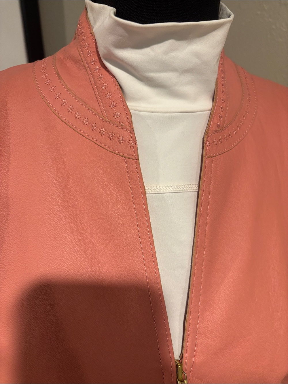 Vintage Don Caster Women's Pink Leather Jacket - Picture 2 of 9